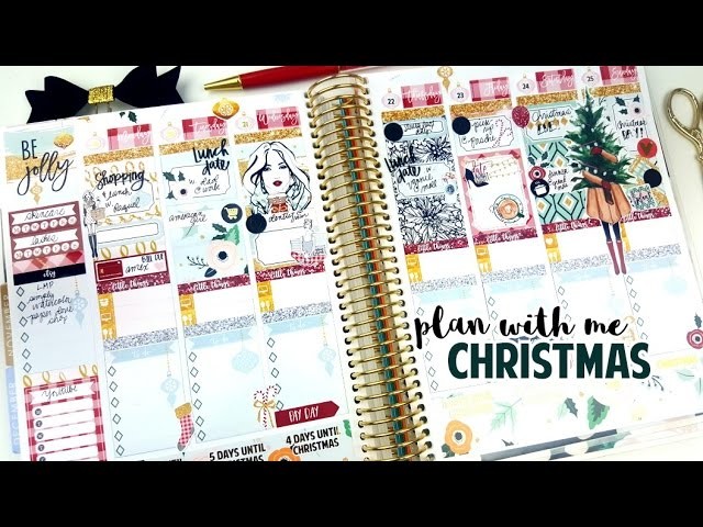 Plan with Me: Christmas Spread! ft. Crafts by Thaowie | 25 Spreads of Christmas