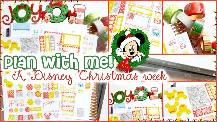 Plan with Me! Dec 12-18 A Disney Christmas Spread in my Erin Condren Life Planner