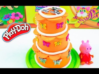 Play Doh How to Make a Big Orange Cake Creative DIY for Kids