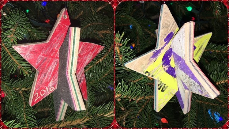 Recycled Skateboard Christmas Ornaments