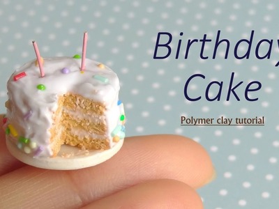 [Stop Motion] Birthday Cake Tutorial. Tutoriel Fimo Gâteau d'Anniversaire