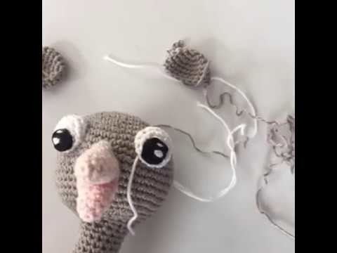 Amigurumi crochet pattern Ostrich design by Alinies