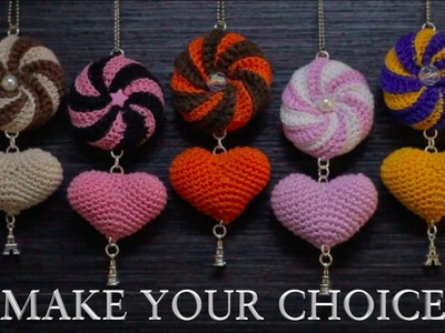 Crochet bag keychain