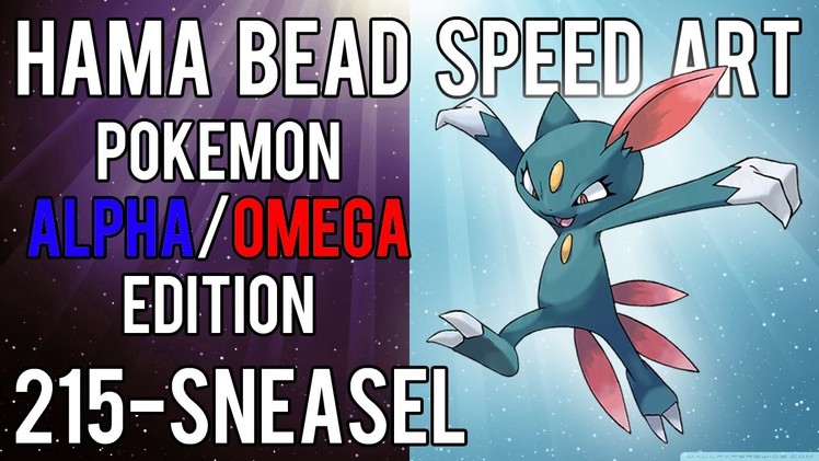 Hama Bead Speed Art | Pokemon | Alpha.Omega | Timelapse | 215 - Sneasel