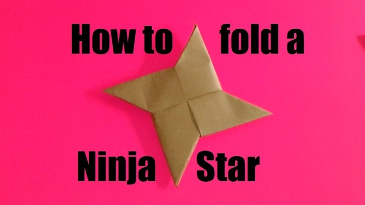 How to fold a paper ninja star.  origami