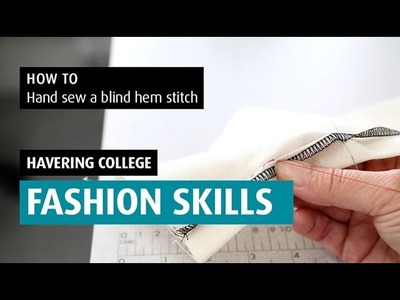 HOW TO: Hand sew a blind hem stitch