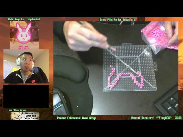 Perler Beads: D.Va Emote #perler #pixelart