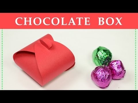DIY Gift Box - How to Make a Small Paper Box for Chocolate Gift Packing