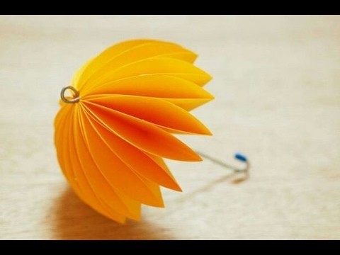 DIY Paper crafts for Kids - How to Make Beautiful Umbrella + Tutorial .