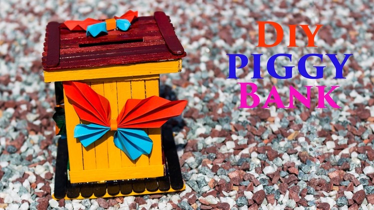 Diy Projects  Popsicle Stick Piggy Bank