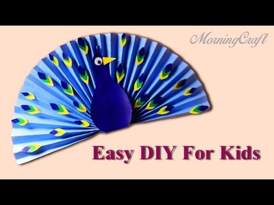 Easy Paper Peacock For Kids - DIY