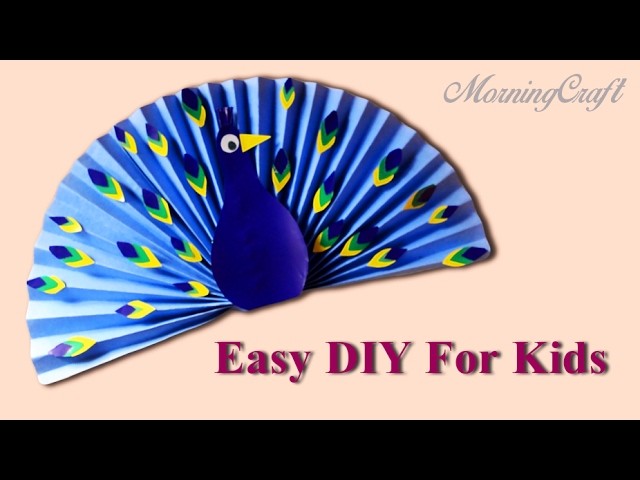 Easy Paper Peacock For Kids - DIY