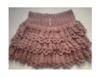 How to Crochet ruffle skirt - video 1
