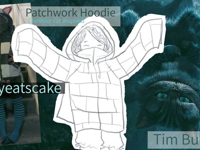 Patchwork Hoodie| Cheshire Cat Inspired