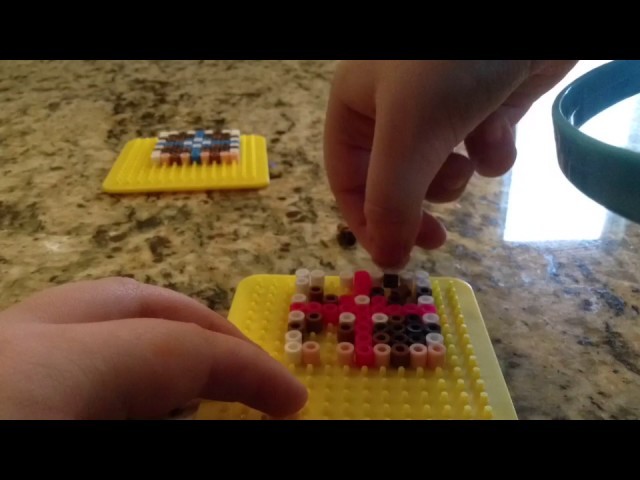 Perler beads  how to make portal cubes companion, storage, laser, and ball