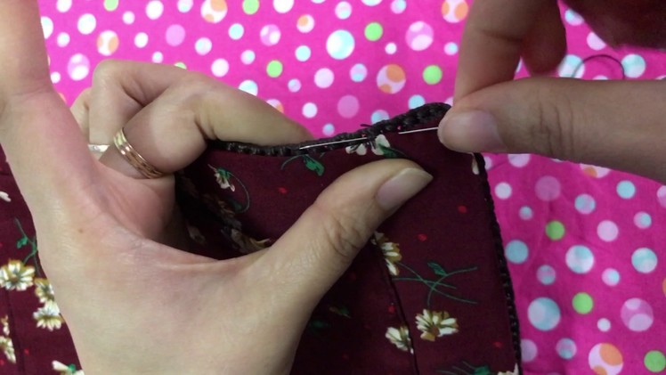 Cách khâu lót túi giấu chỉ (how to sew blind stitch)