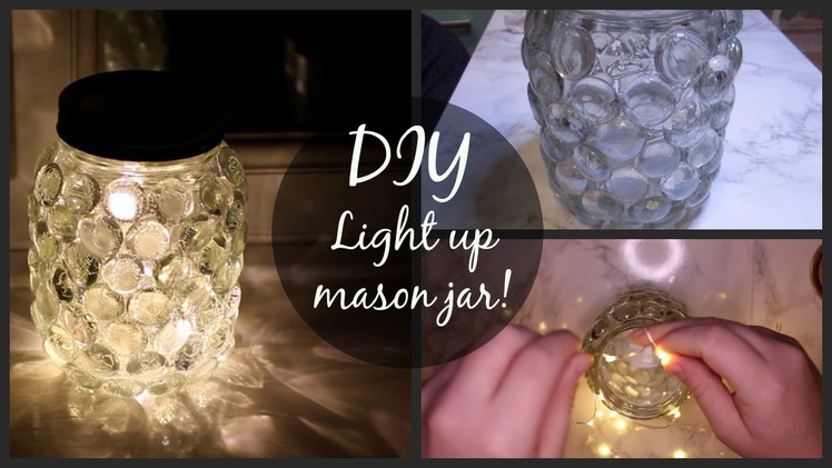 DIY Room Decor! | Quick and easy light up mason jar!