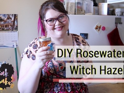 DIY Rosewater Witch Hazel - great face toner - from frozen rose petals