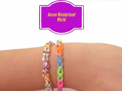 Easy DIY Craft Tutorial: Rainbow Loom Colorful Bracelet 简单手工教室 : 彩虹編織器(彩色手链) カラフルなブレスレット