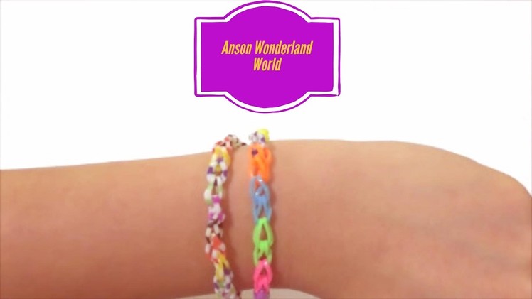 Easy DIY Craft Tutorial: Rainbow Loom Colorful Bracelet 简单手工教室 : 彩虹編織器(彩色手链) カラフルなブレスレット