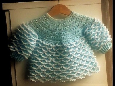 How to Crochet baby  sweater 1st part
