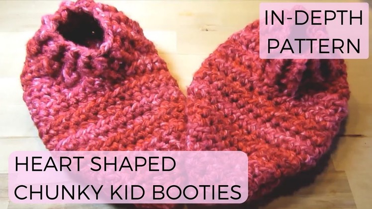 How to Crochet for Beginners: Heart Shaped Kid Booties