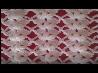 How to crochet stitch fan and puff
