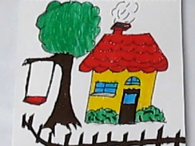 How To Draw a House - DIY Drawing and Coloring For Kids