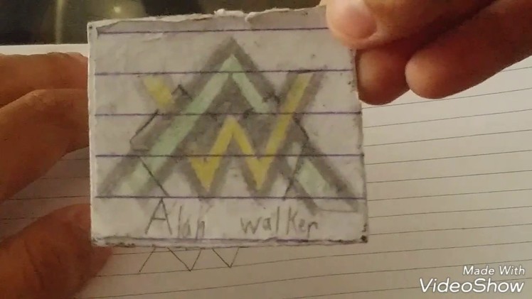 How to draw alan walker's logo
