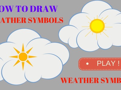 How To Draw Weather Symbols| How To Draw Weather Symbols For Kids Only Step By Step