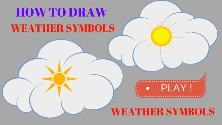How To Draw Weather Symbols| How To Draw Weather Symbols For Kids Only Step By Step