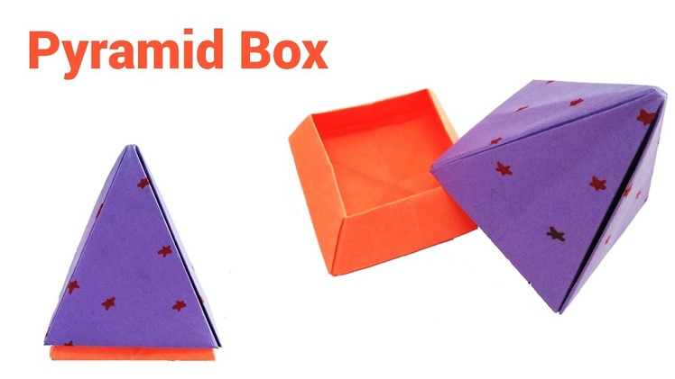 How to make a paper pyramid box with lid | Origami Pyramid gift box