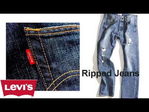 How To Make A Ripped Levis Jeans I DIY I HappyVid
