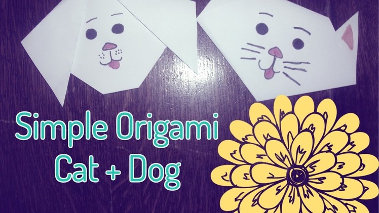 How to Make an Origami Dog + Cat