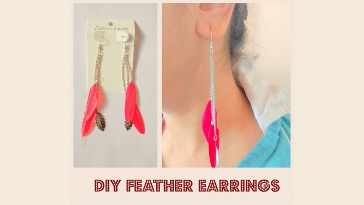 How to make Feather Earrings | Jewelry Series | Craftziners # 60