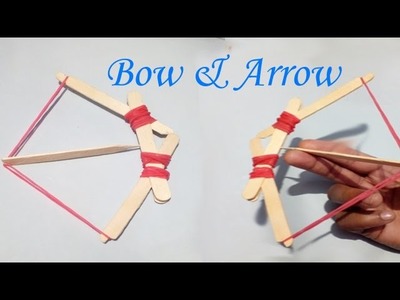 How to make mini bow and arrow with ice cream stick pops stick at home very easy.