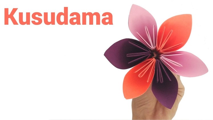 How to make Origami Kusudama flower | Easy Paper Flower - Varni Crafts