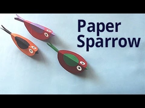 How to Make Paper Sparrow | DIY Tutorial for Kids to learn Paper Crafts