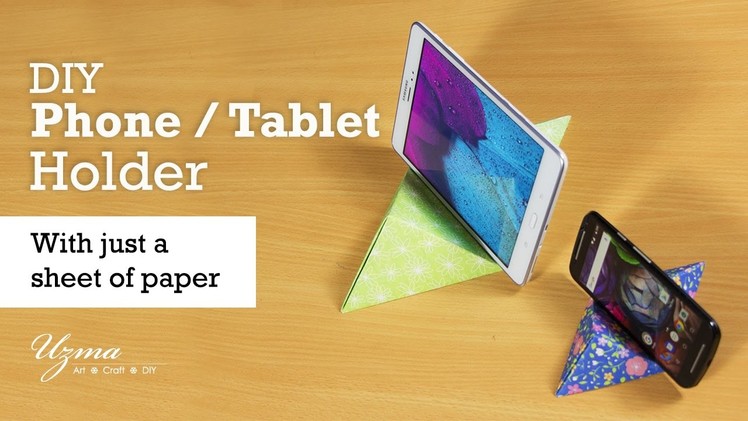 How to make Phone. Tablet Holder with paper | Origami | Super Easy!