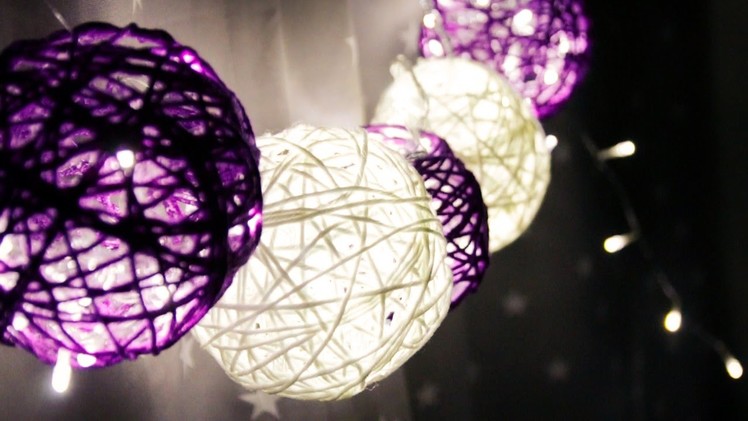 How to make yarn lampshade DIY (medium size, good for wall decor)