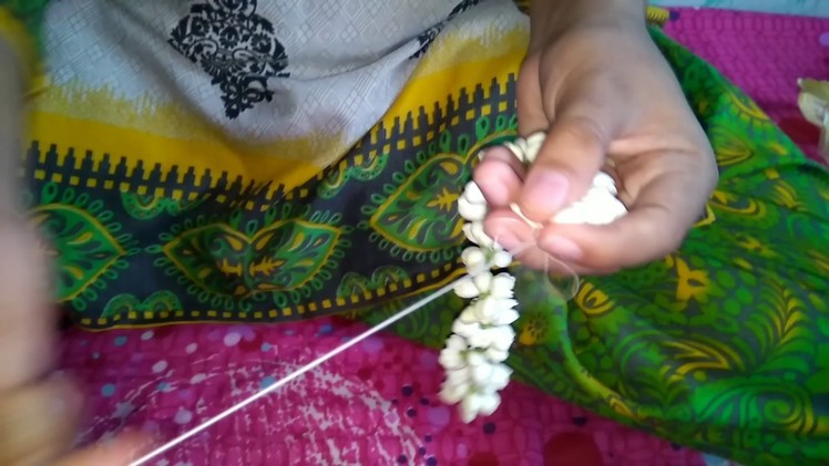 How to string Jasmine Flower garland.mogra  phool in urdu