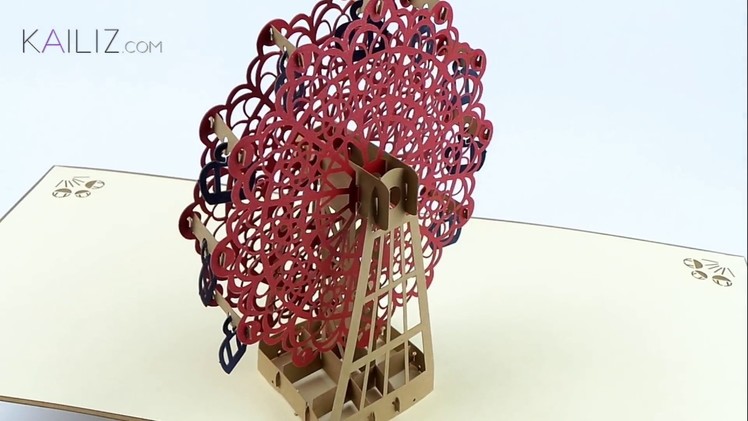 KAILIZ Vintage Ferris Wheel 3D Kirigami Pop-up Card