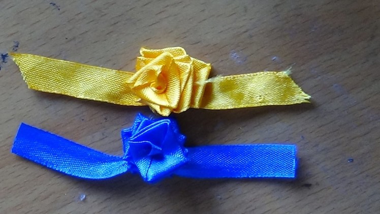 Ribbon Art  - Ribbon Crafts  - How to make a beautiful rose