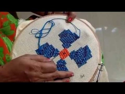 Cross stitching flower design #3