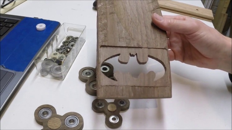 DIY Custom made finger fidget spinner from scrap wood.