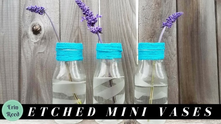 DIY Etched Glass Mini Vases #lovespringart2017