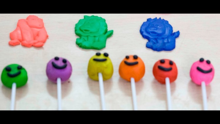 DIY How to Make Play Doh Lolipop Modelling Clay Learn Colors * ColorLearning