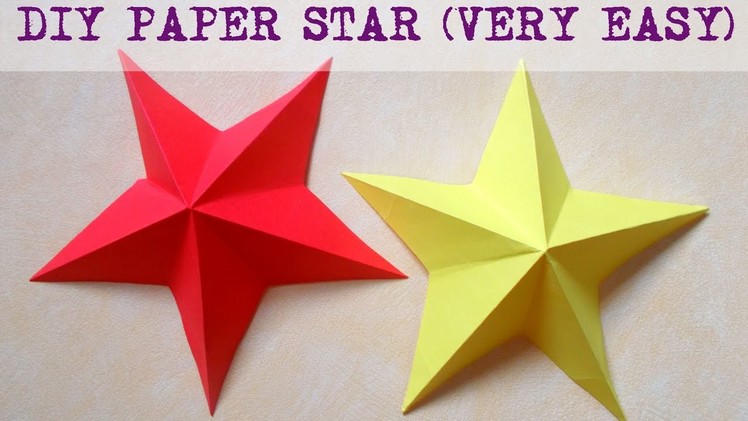 DIY Paper Craft: How to make simple & easy paper star in less than 5 minutes
