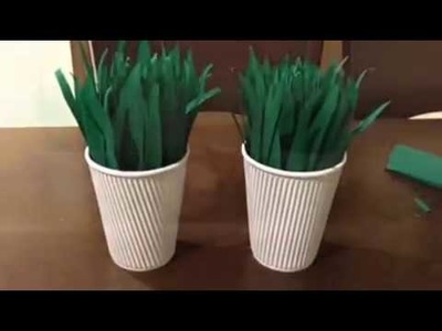 DIY Paper Grass Making