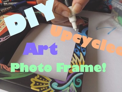 DIY Photo Frame Upcycling Tutorial - Abstract Paisley Art